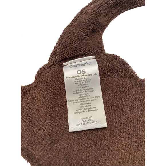 Carter's Gobble Baby One Size Thanksgiving Baby Bodysuit Brown Turkey Bib Set - Picture 5 of 10